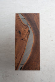 KAZANA Black Walnut Epoxy Resin River Table 31.4"W 87.4"L