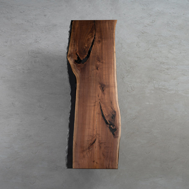 KAZANA Live Edge Black Walnut Epoxy Table 35.04"Wx 104.33"L