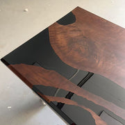 KAZANAHOME Black Walnut Wood Epoxy Resin Table
