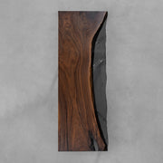 KAZANA Black Walnut Clear Epoxy Live Edge Dining Table 30.31"Wx 84.65"L